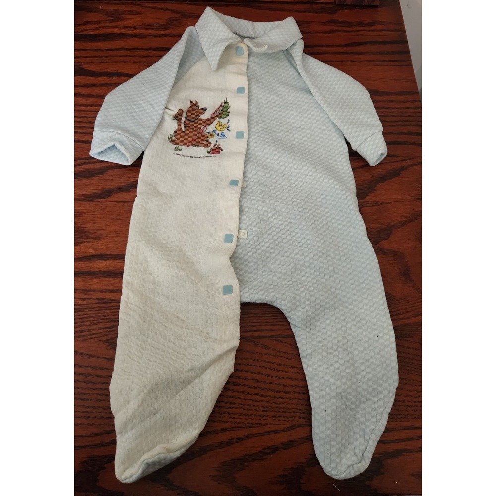 Vintage Rare 1972 Scooby-doo Pajamas Sleeper Unisex Snap Button Long Sleeve‎ VTG